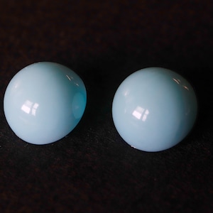 Vintage Baby Blue Lucite Clip On Earrings: Made in Germany, 1950s-60s