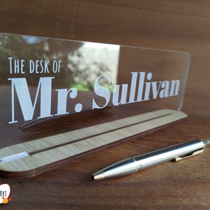 Classy Office Name Stands | The Desk Of | SVG Files for Laser Cutting | INSTANT DOWNLOAD