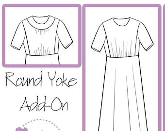 BUNDLE Round Yoke + Leia Dress Pattern | Women's Modest Dress, Cape Dress | Knit Fabric NITA patterns