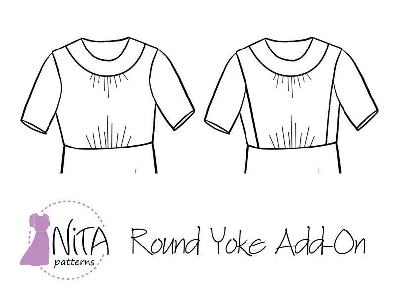 Round Yoke Dress Pattern Addon Women's Modest Dress Etsy