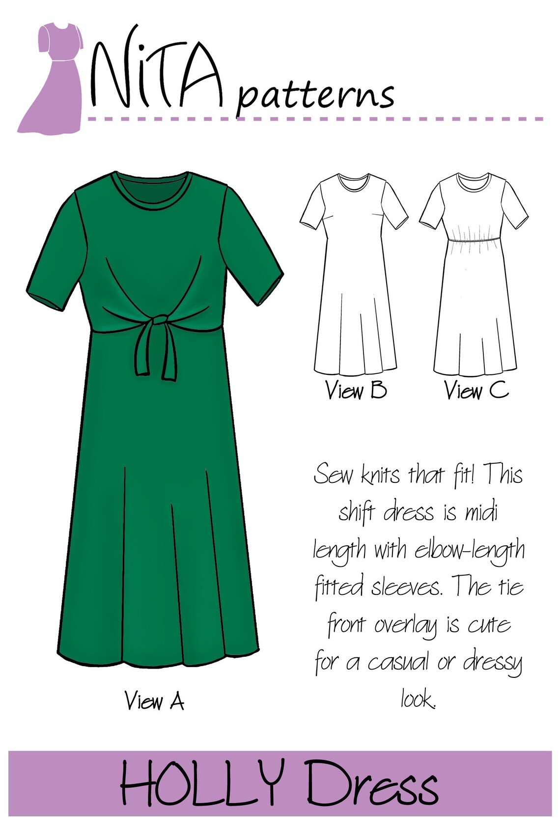 Holly Shift Dress Sewing Pattern Womens Modest Dress Pattern Etsy