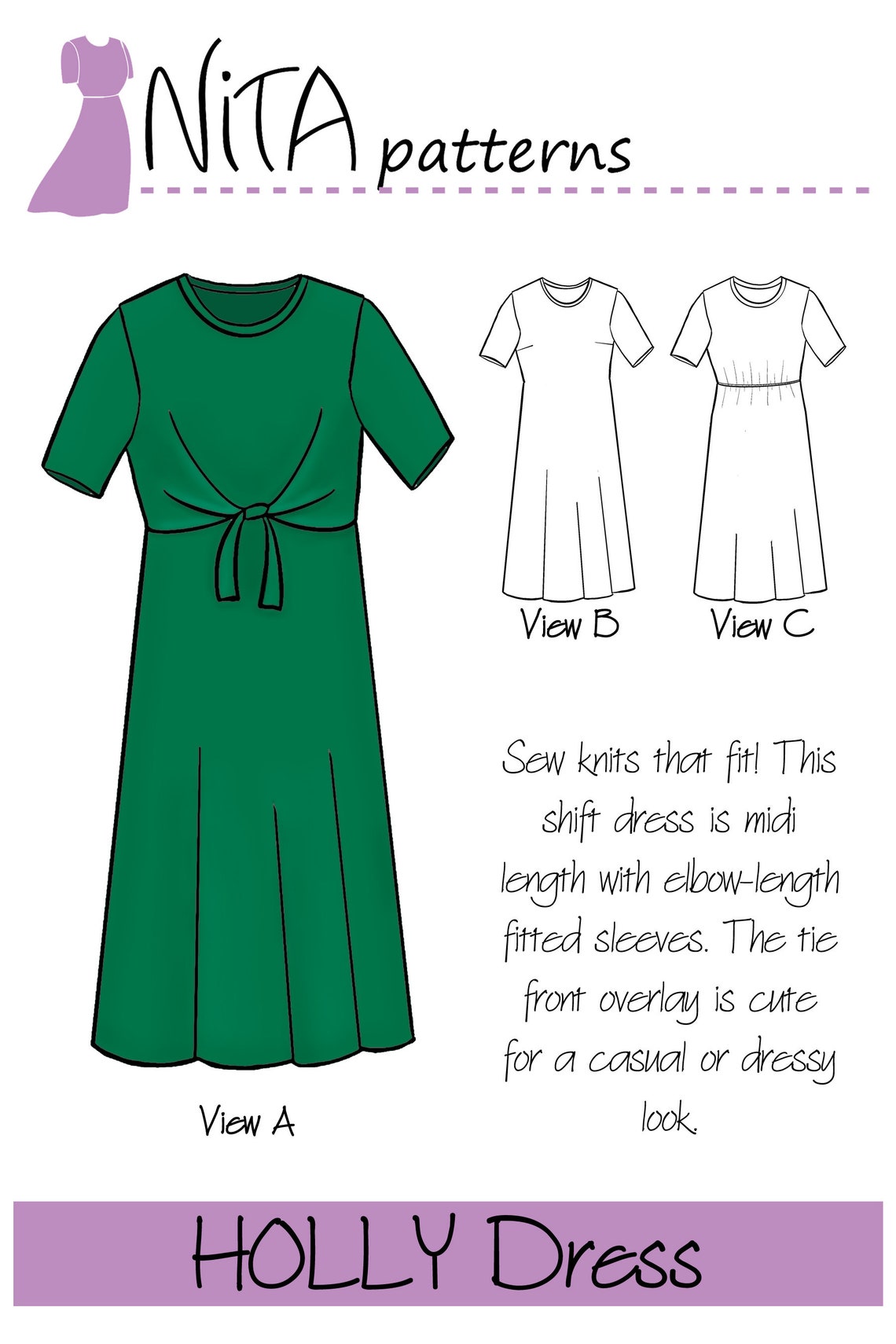 PDF Holly Shift Dress Sewing Pattern Womens Modest Dress Etsy