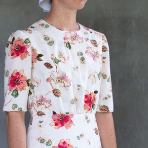 Round Yoke Dress Pattern Add-On Women's Modest Dress, Cape Dress Knit Fabric NITA patterns image 3