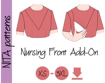 Nursing Dress Pattern Add-On | Women's Modest Dress, Cape Dress | Knit Fabric NITA patterns