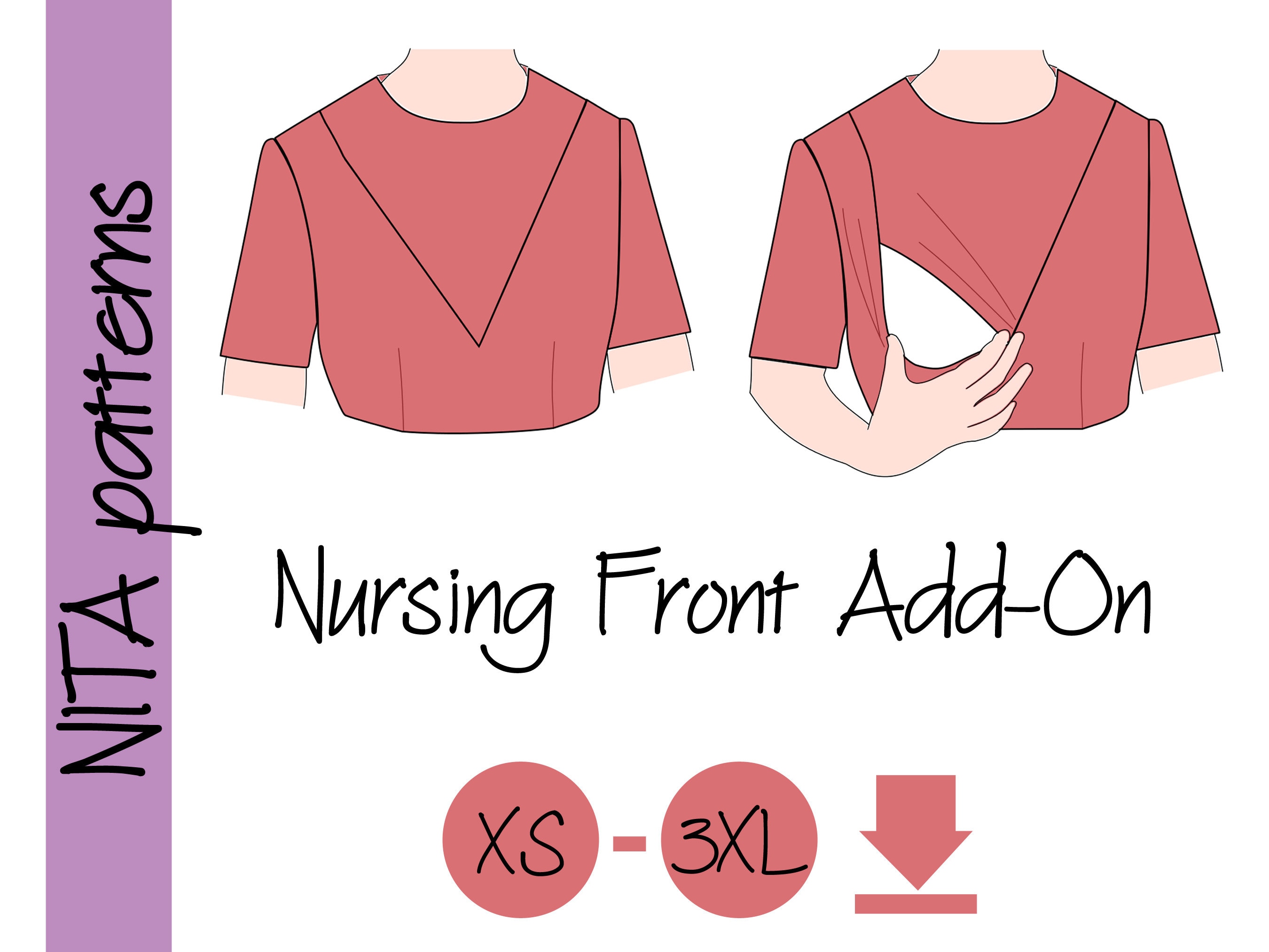 Nursing Dress Pattern Addon Women's Modest (Download Now) Etsy