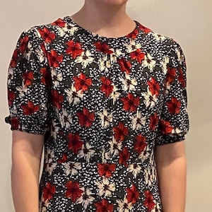 Round Yoke Dress Pattern Add-On Women's Modest Dress, Cape Dress Knit Fabric NITA patterns image 7