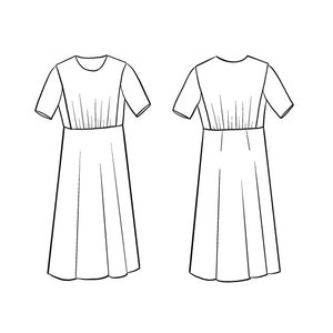 Leia Cape Dress Sewing Pattern Modest Dress Pattern for Knit Fabric ...