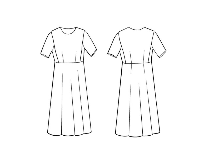 PDF Leia Cape Dress Sewing Pattern Womens Modest Dress Pattern Knit Dress NITA patterns image 7