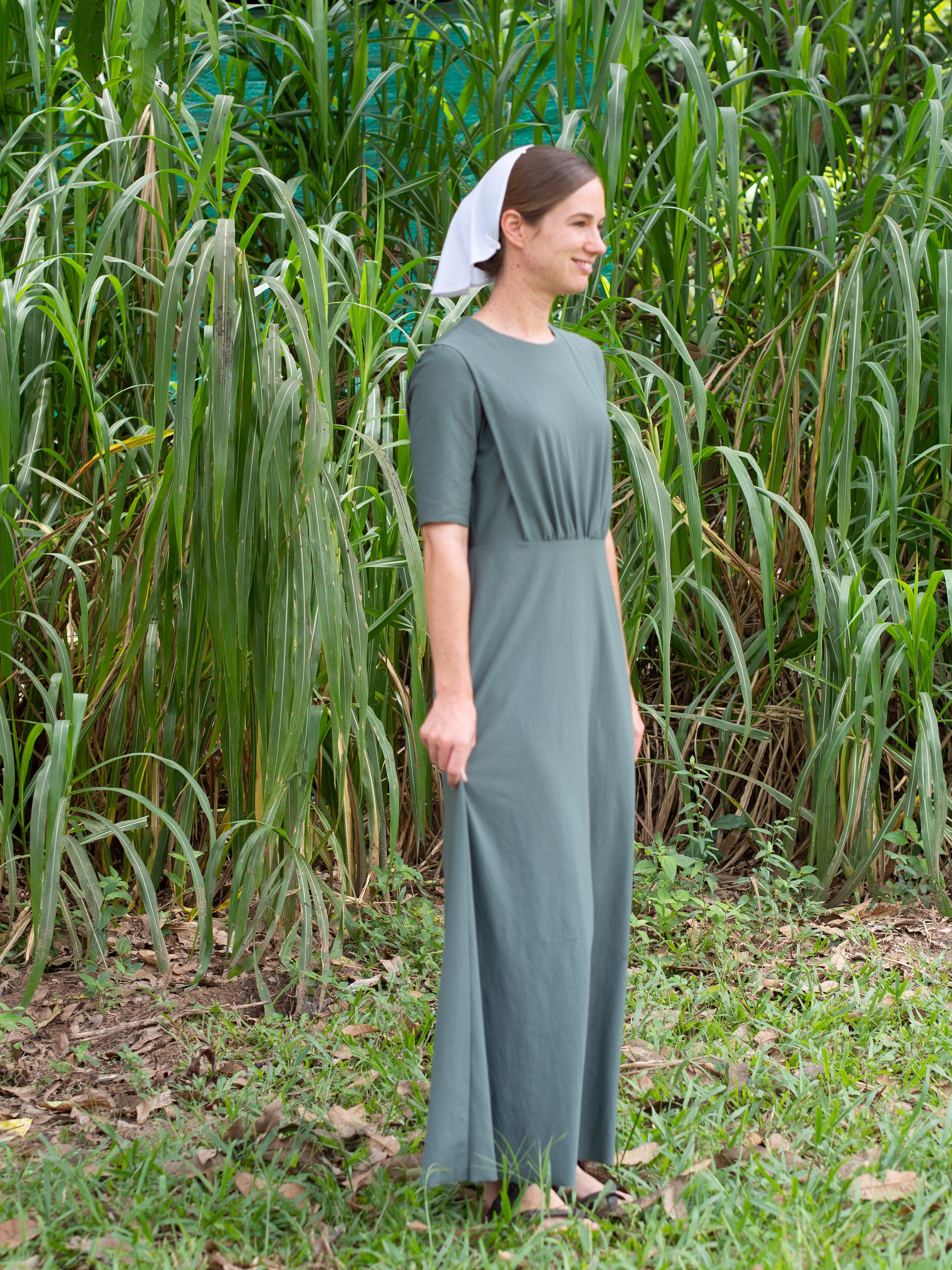 Modest cape dress deals