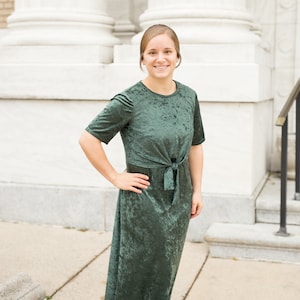 Holly Shift Dress Sewing Pattern| Womens Modest Dress Pattern | Tie Front Dress | Twist Front Knit Dress|  NITA patterns