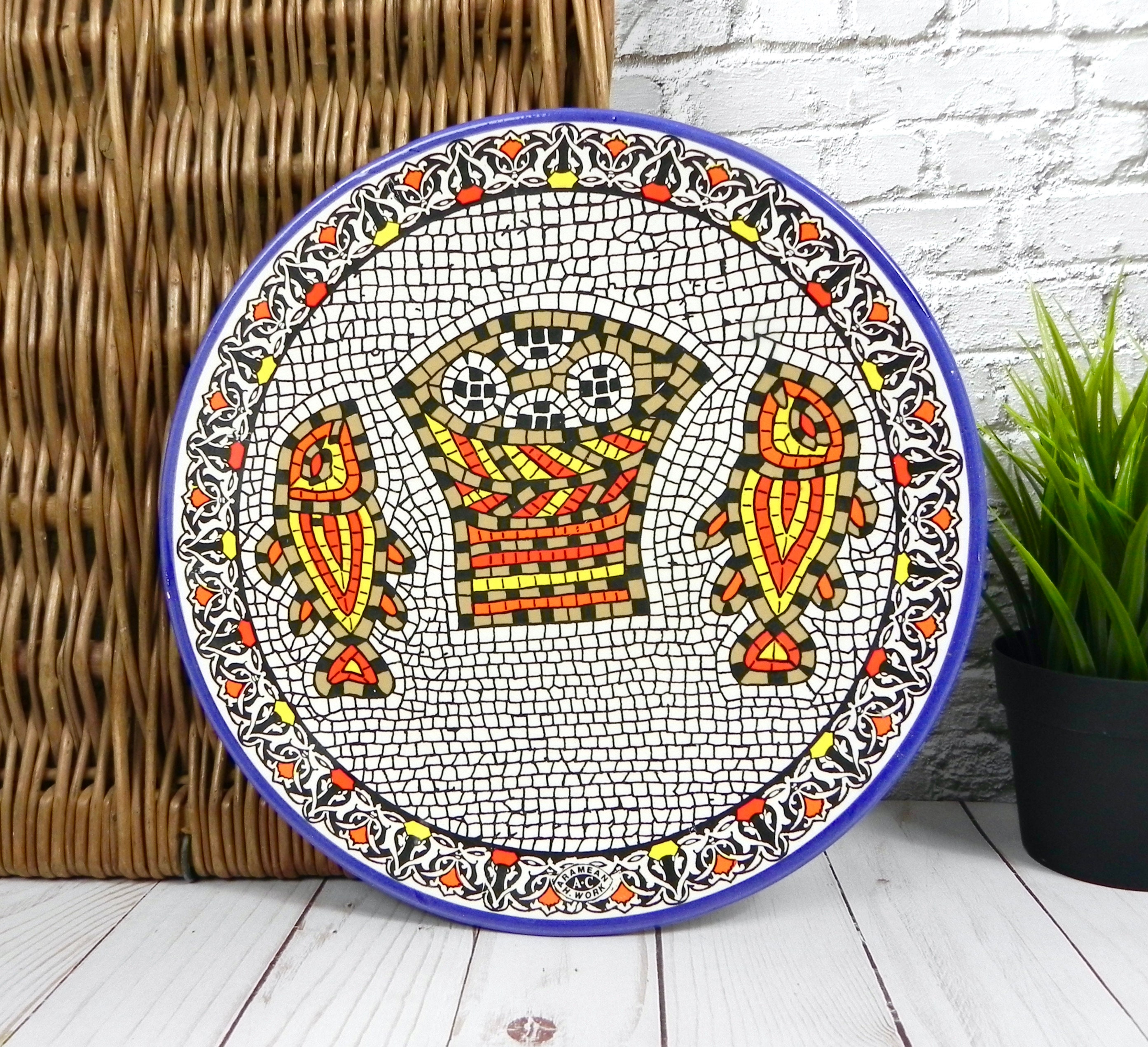 Decorative Mosaic Plate Wall Plate Home Decor Mediterranean Collector