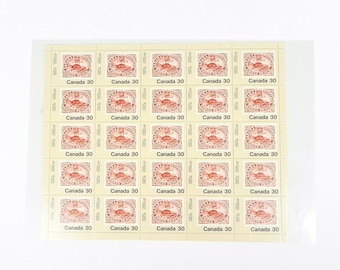 Panel de sellos de castor de 30 centavos de Canadá: Exposición filatélica de 1982, Unhinged