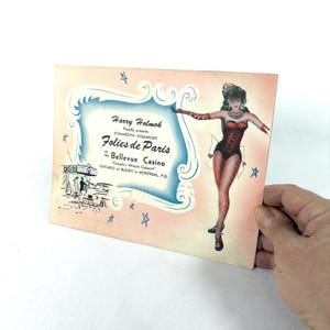 Opuscolo Montreal Folies de Paris anni '50 / Bellevue Casino Cabaret / Memorabilia canadese