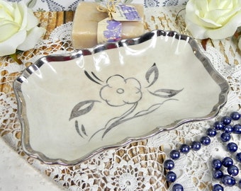 Vintage Sandland Ware Trinket Dish: English China Soap Dish