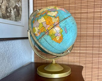 French 1960s Globe | George F. Cram Co. Midcentury World Map