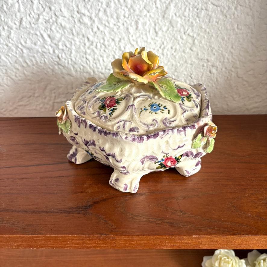 ❤️カポデモンテエンジェル　CAPODIMONTE イタリア8点セット Vintage 1960s Italian Capodimonte 8-Arm Porcelain Chandelier