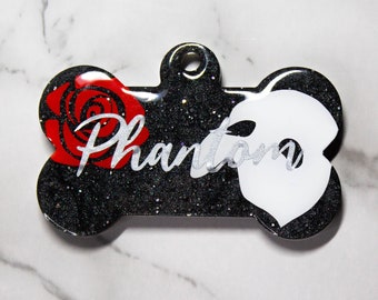 Phantom of the Opera Musical Dog Tag - Name Plate - Dog Name - Personalized Dog - Broadway - Pet Tag - Personalized Pet - Dog Name