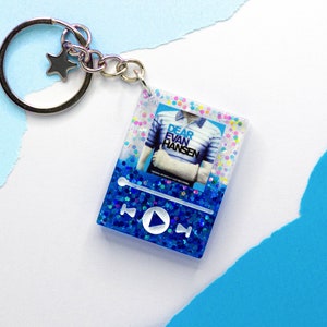 Dear Evan Hansen Resin Keychain - Broadway Keychain - Music Player Keychain - Spotify Keychain - Personalized Custom Keychain - Resin