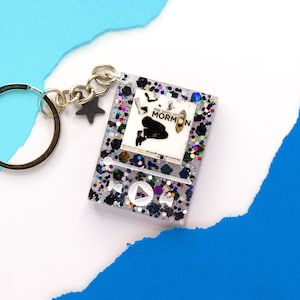 Book of Mormon Resin Keychain - Broadway Keychain - Music Player Keychain - Spotify Keychain - Personalized Custom Keychain - Resin