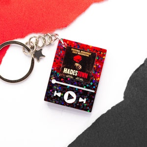 Hadestown Resin Keychain - Broadway Keychain - Music Player Keychain - Spotify Keychain - Personalized Custom Keychain - Resin