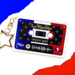 Les Misérables Schlüsselanhänger Musical Broadway inspiriert – Acryl Schlüsselanhänger – Geschenk – Spotify Soundtrack Valjean Javert Enjolras Cosette Marius