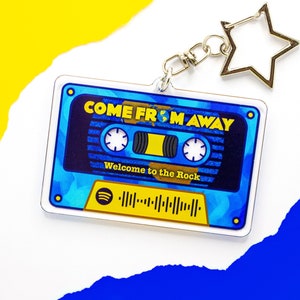 Come From Away Musical Broadway Inspired Keychain - Custom Acrylic - Gift - Soundtrack - Personalized - Newfoundland Welcome to the Rock