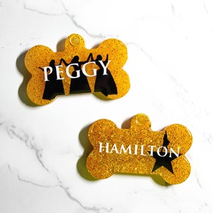 Hamilton Musical Dog Tag - Name Plate - Dog Name - Personalized Dog - Broadway - Pet Tag - Personalized Pet - Dog Name - Personalized Pet