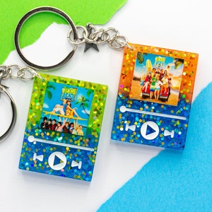 Teen Beach Resin Keychain - Broadway Keychain - Music Player Keychain - Spotify Keychain - Personalized Custom Keychain - Resin