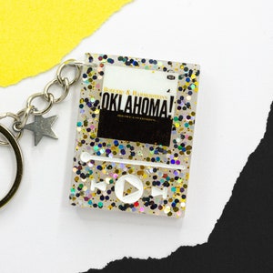 Oklahoma Resin Keychain - Broadway Keychain - Music Player Keychain - Spotify Keychain - Personalized Custom Keychain - Resin