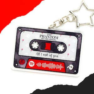 Phantom of the Opera Musical Broadway Inspired Keychain - Custom Acrylic - Gift - Soundtrack - Personalized Christine Daae Raoul