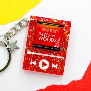 Into The Woods Resin Keychain - Broadway Keychain - Music Player Keychain - Spotify Keychain - Personalized Custom Keychain - Resin