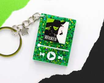 Wicked Resin Keychain - Broadway Keychain - Music Player Keychain - Spotify Keychain - Personalized Custom Keychain - Resin