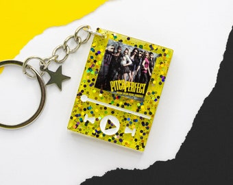 Pitch Perfect Resin Keychain - Musical Keychain - Music Player Keychain - Spotify Keychain - Personalized Custom Keychain - Resin