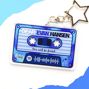 Dear Evan Hansen Musical Broadway Inspired Keychain - Custom Acrylic - Gift - Soundtrack - Personalized - Evan Hansen Connor Murphy Zoe