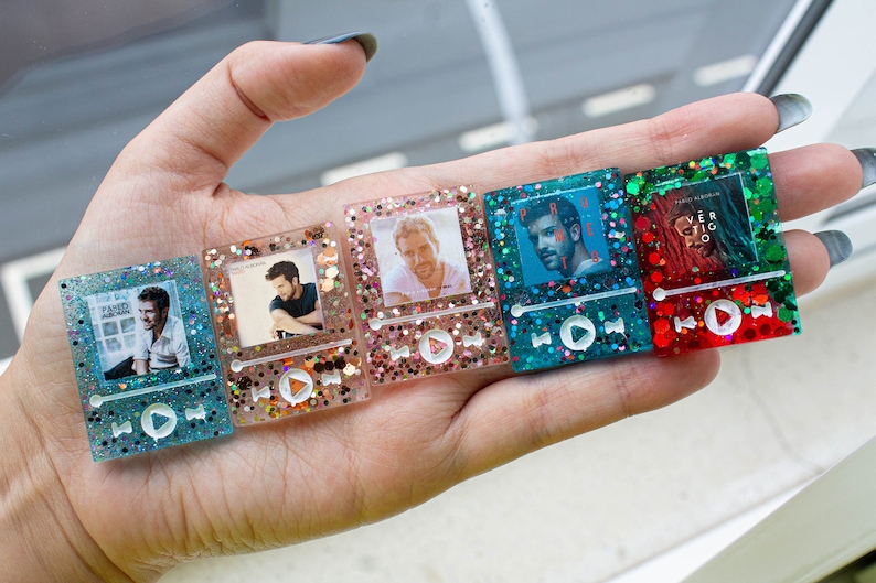 Music Custom Resin Keychain Broadway Keychain Music Player Etsy