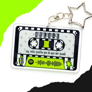 Beetlejuice Musical Broadway Inspired Keychain - Custom Acrylic - Gift - Soundtrack - Personalized - Lydia Deetz Beetlejuice Barbara Adam