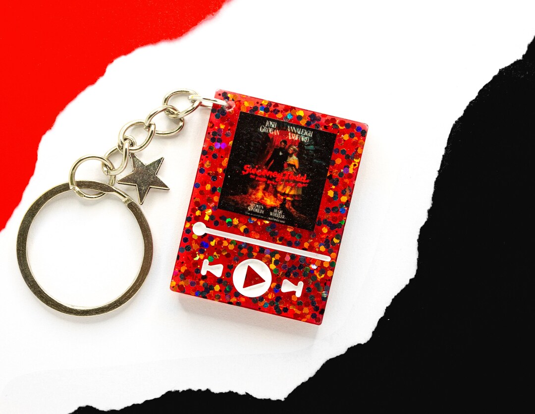 Sweeney Todd Inspired Resin Keychain - Broadway Keychain - Music Player ...