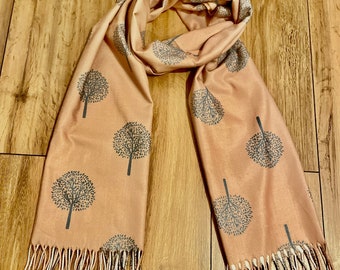 Tree of Life Scarf, Soft Ladies/Womens Scarf, Christmas Present, Gift For Her, Shawl, Winter Warmer