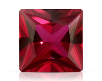 Square (Princess) Lab Grown Ruby