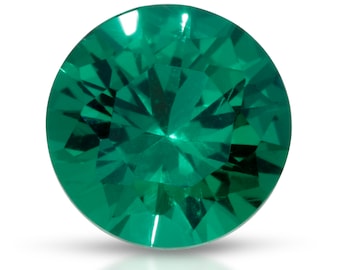 Round Lab Grown Emerald