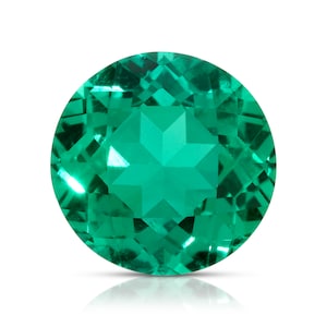 Round Hydrothermal Lab Grown Emerald