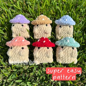 Crochet Mushroom Pattern Mushroom boi Plushie Pattern PDF | Super Easy crochet mushies amigurumi