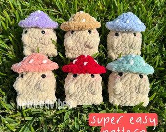 Crochet Mushroom Pattern Mushroom boi Plushie Pattern PDF | Cute Crochet plushie Patterns crochet mushies amigurumi