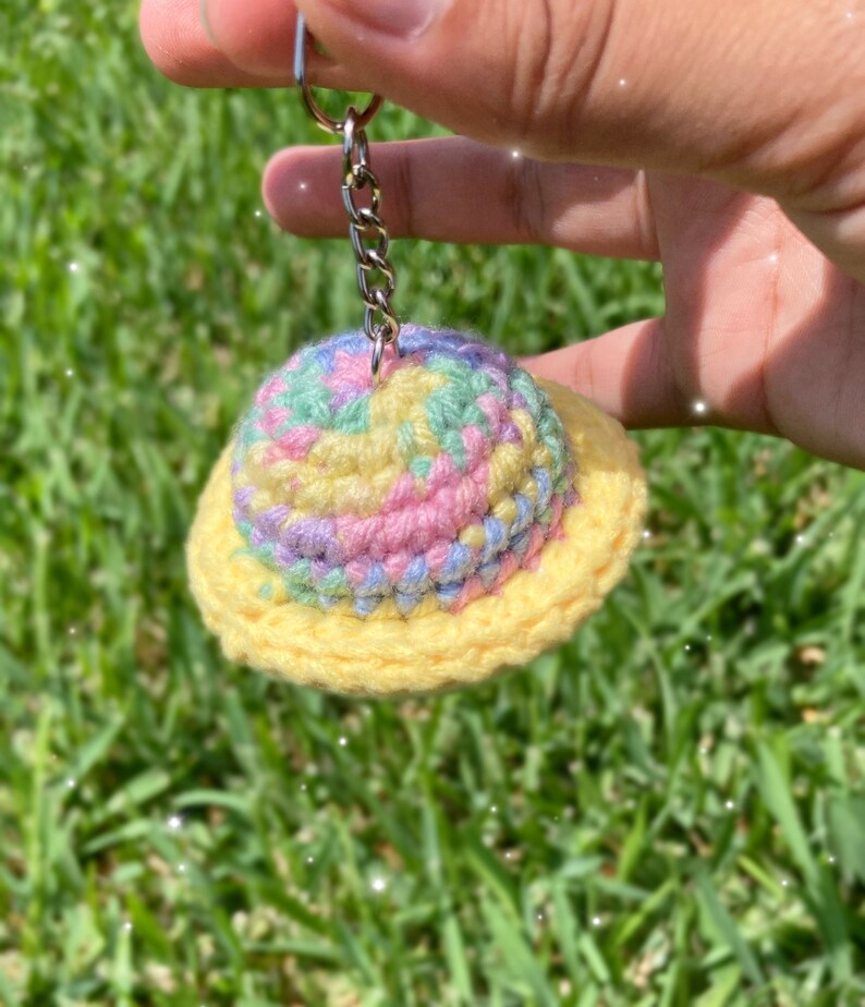 Handmade Cute Crochet Keychains With Rings, Saturn Like
