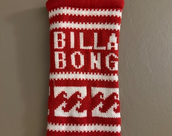 Vintage Billabong Surf Knit Christmas Stocking