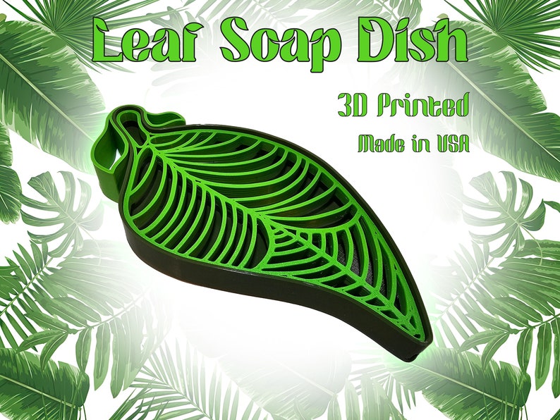 Leaf Soap Dish Sponge Dish Soap Tray Kitchen Decor Etsy