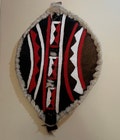 Crusader Shield, Leather Armor, Buckler Shield, Tribal Art, Leather Shield, Minimal Authentic Maasai Leather Shield, housewarming gift product logo