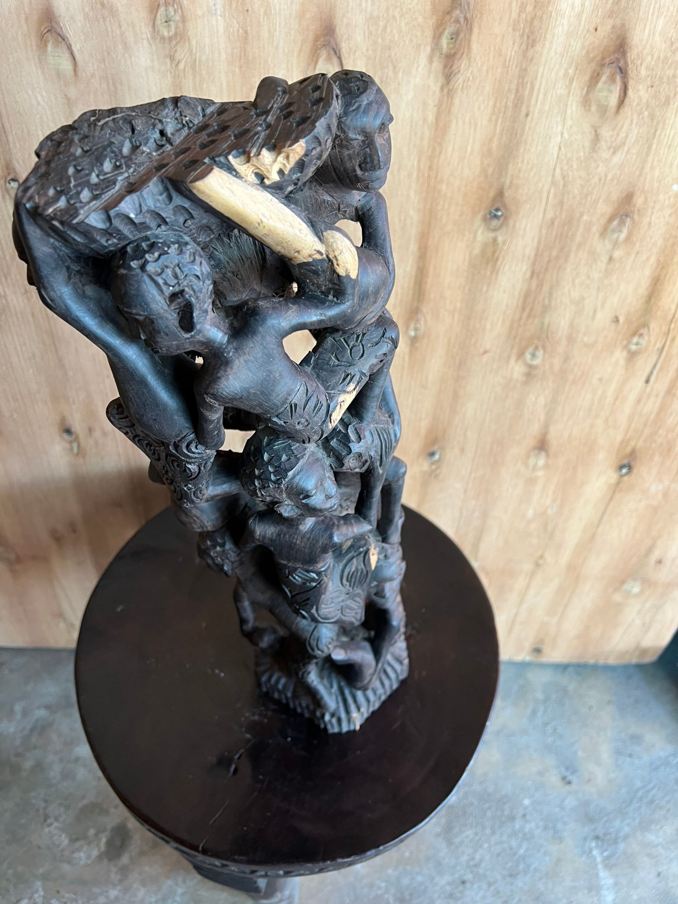 アフリカの彫刻 マコンデ・ウジャマ家 生命の樹の彫刻 タンザニア 美術