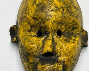 Makonde Mask Featuring Prominent Carved Lip Adornment, Tanzania