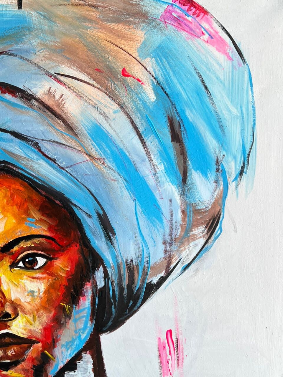 アフリカの壁装飾女性絵画キャンバス、ポートレートヴィンテージ